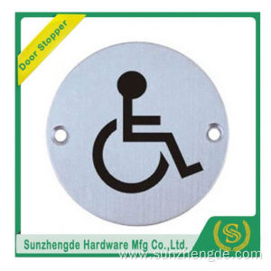 BTB SSP-004SS Outdoor Stainless Steel Round Female Toilet Sign Plate